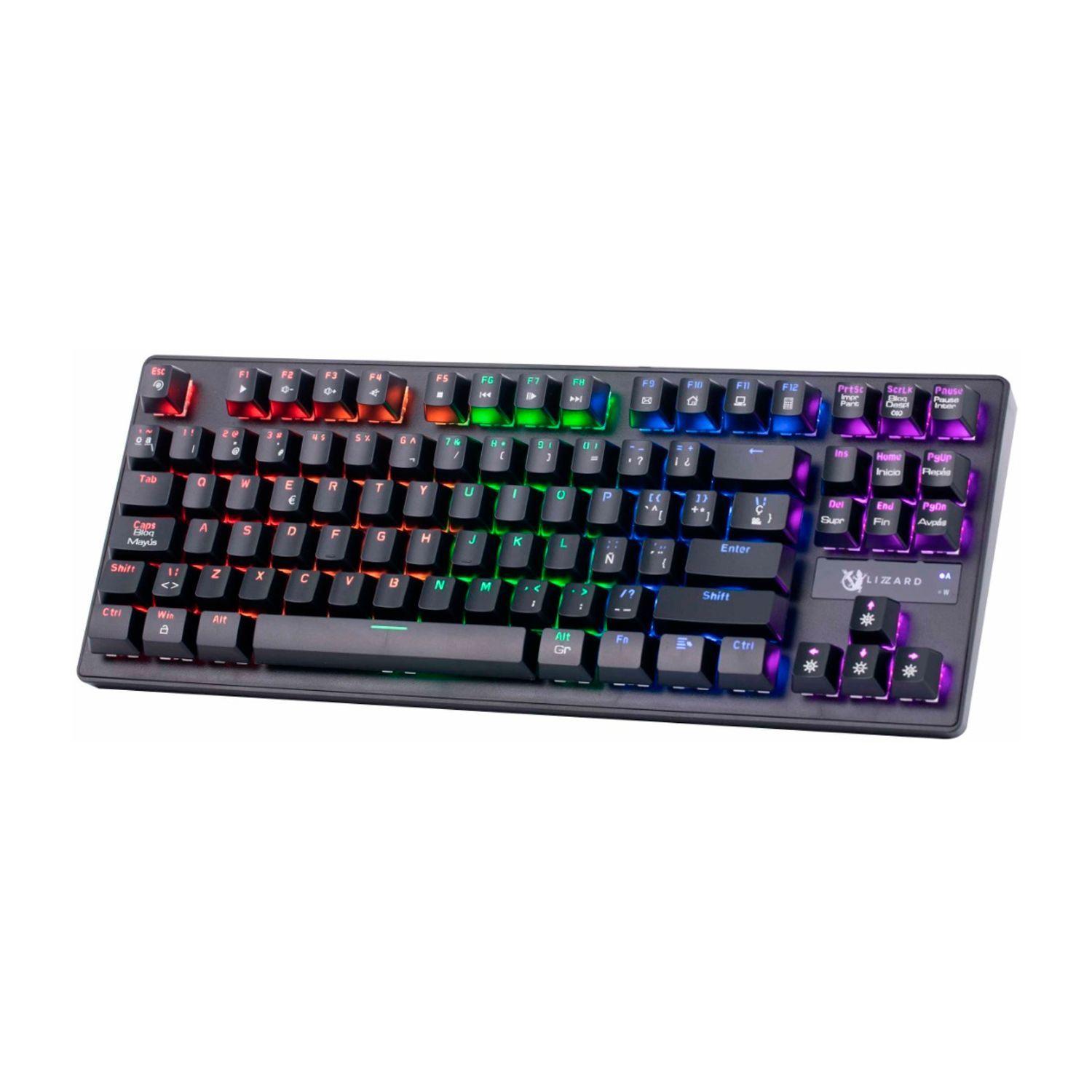 Teclado Mecanico Gamer X-Lizzard Español con Luces LED-1