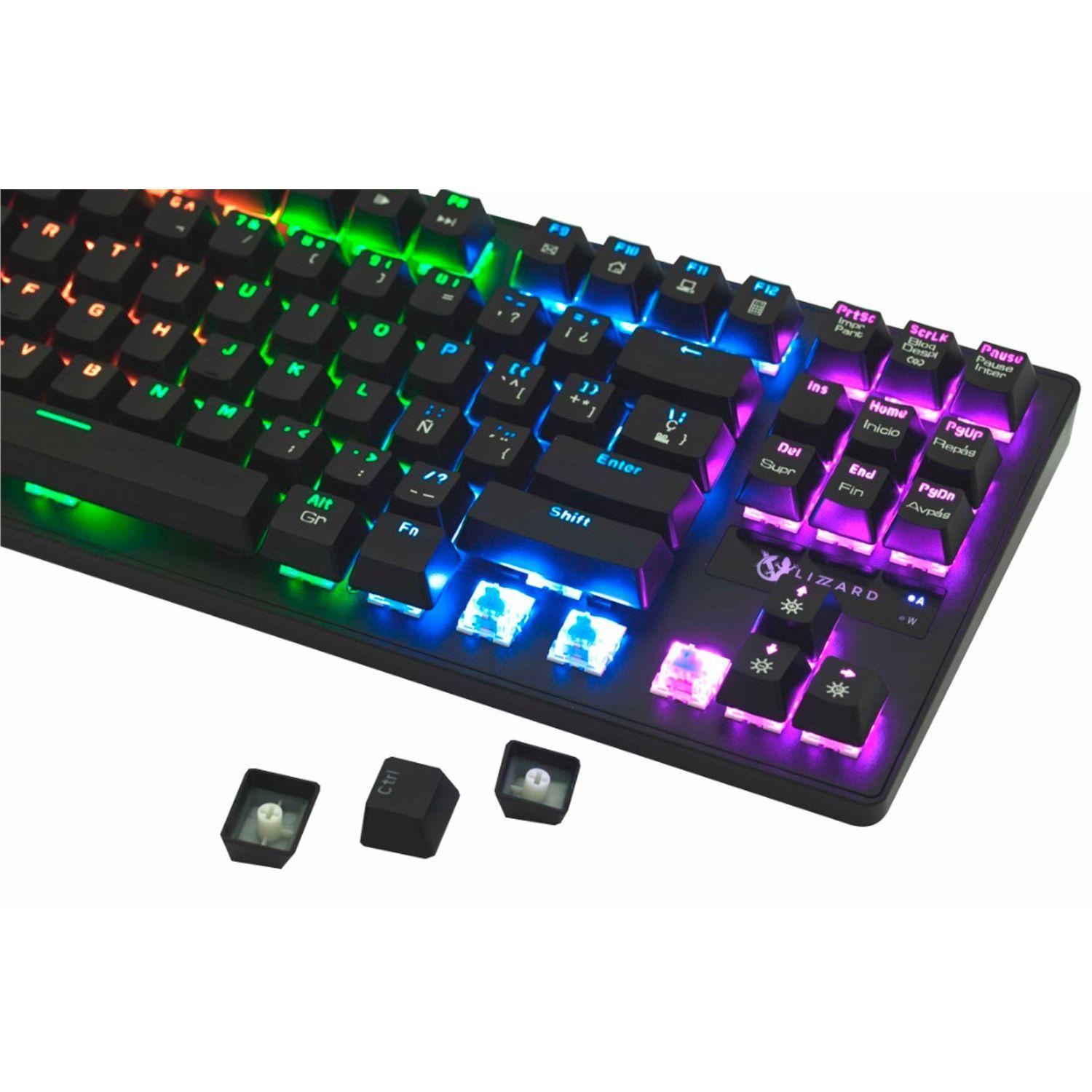 Teclado Mecanico Gamer X-Lizzard Español con Luces LED-2