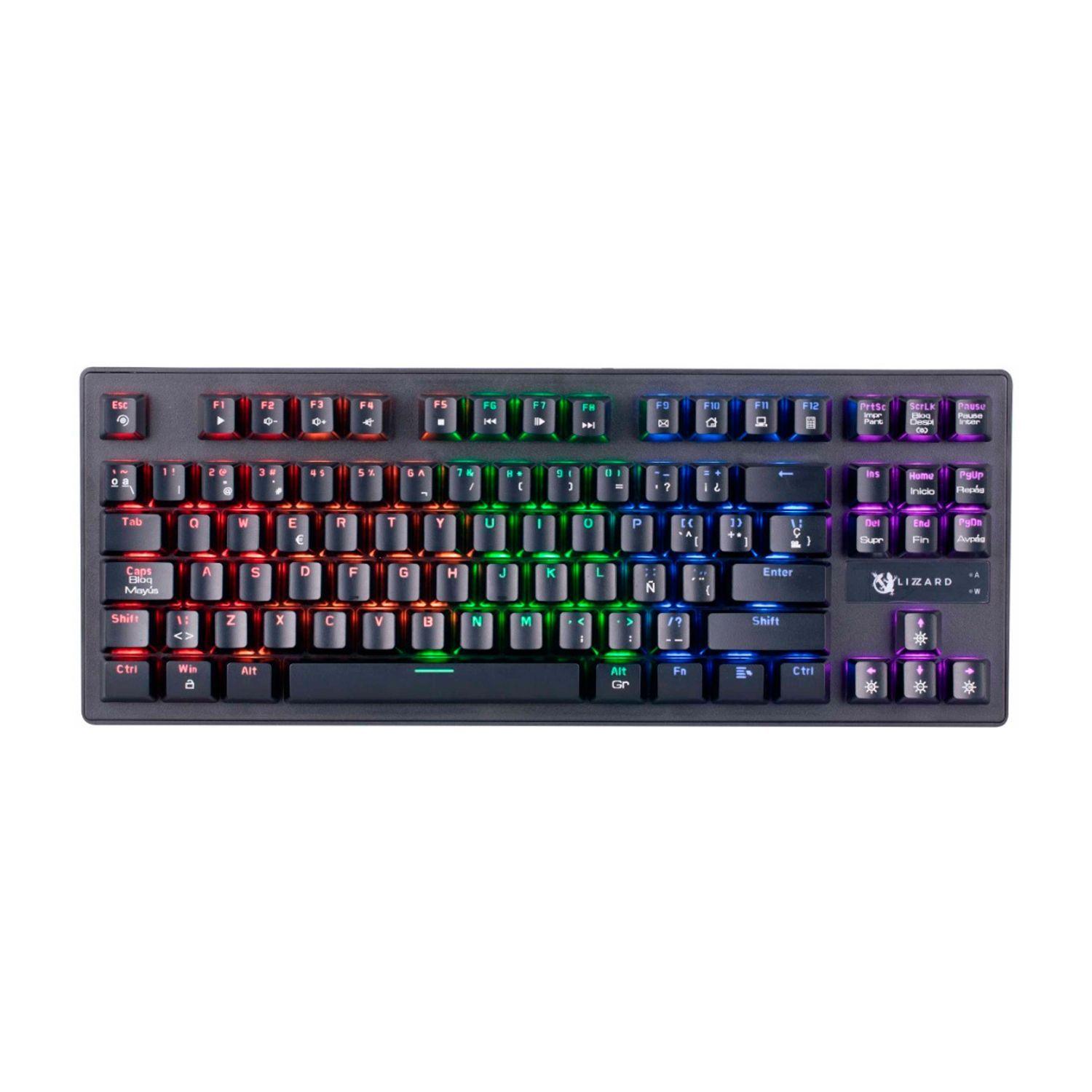 Teclado Mecanico Gamer X-Lizzard Español con Luces LED-0