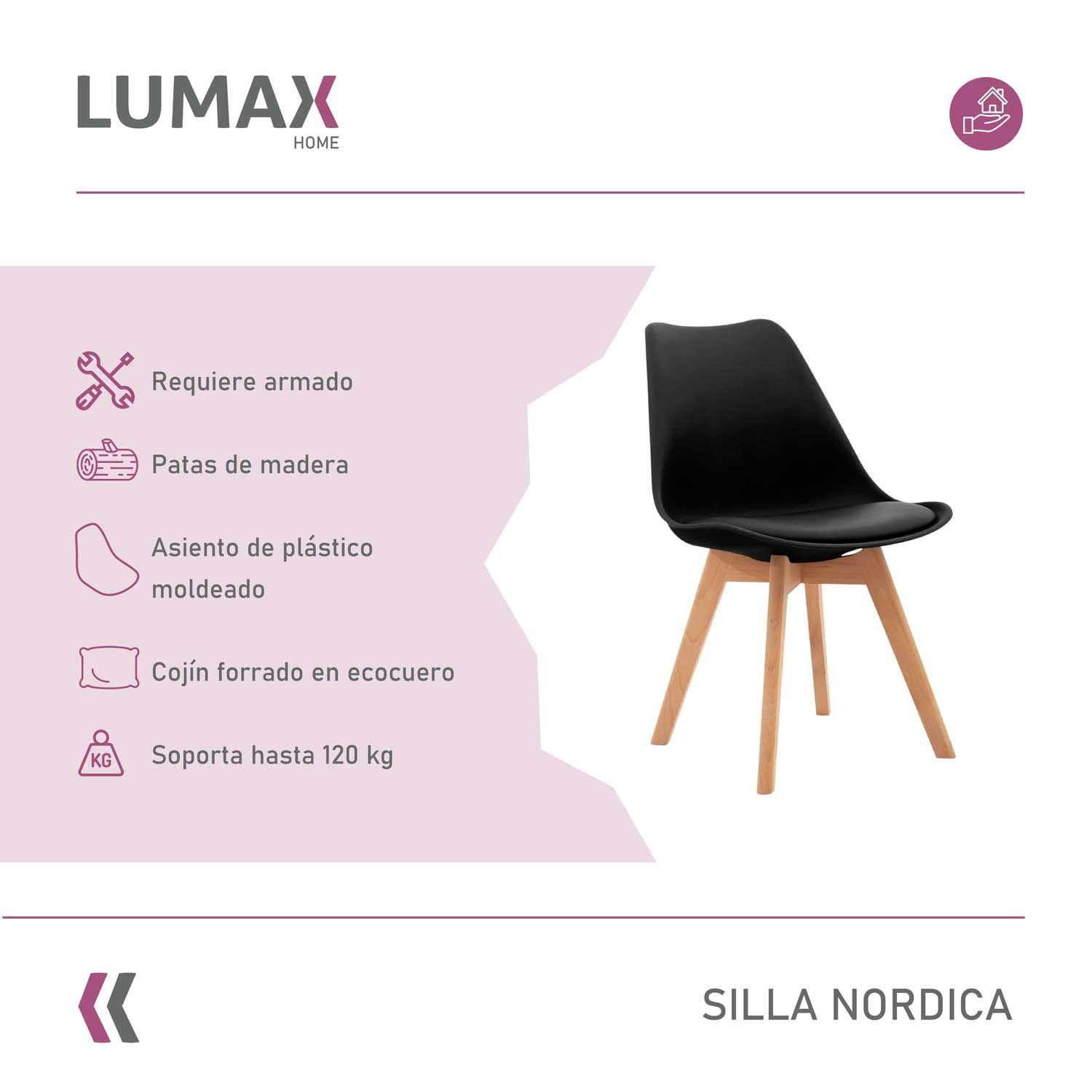Silla Nordica Eames Tulip Negra-1