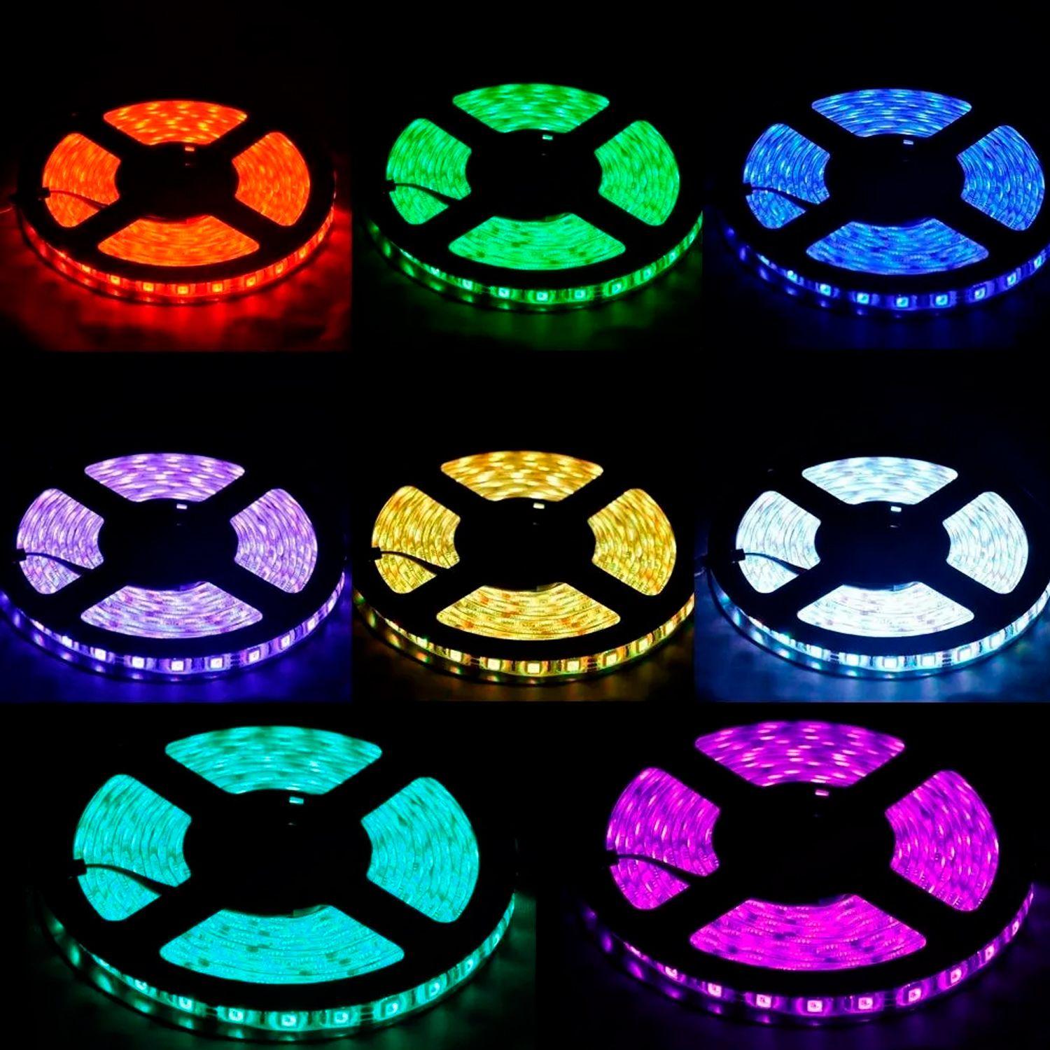 Tira LED 300 Luces RGB 5 Metros + Control Remoto + Tranfo-6