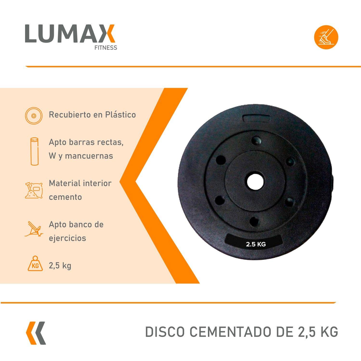Disco Cementado Para Barra Mancuernas O Banco 2.5kg-1