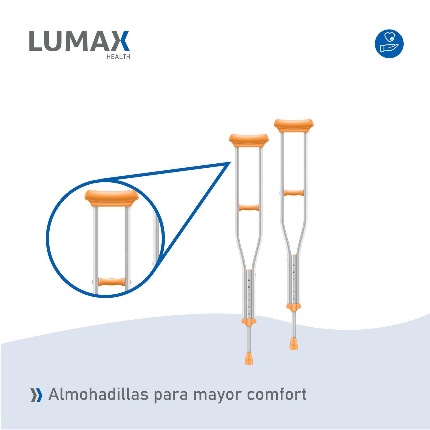 Par Muletas Ortopedicas de Aluminio Altura Regulable-6