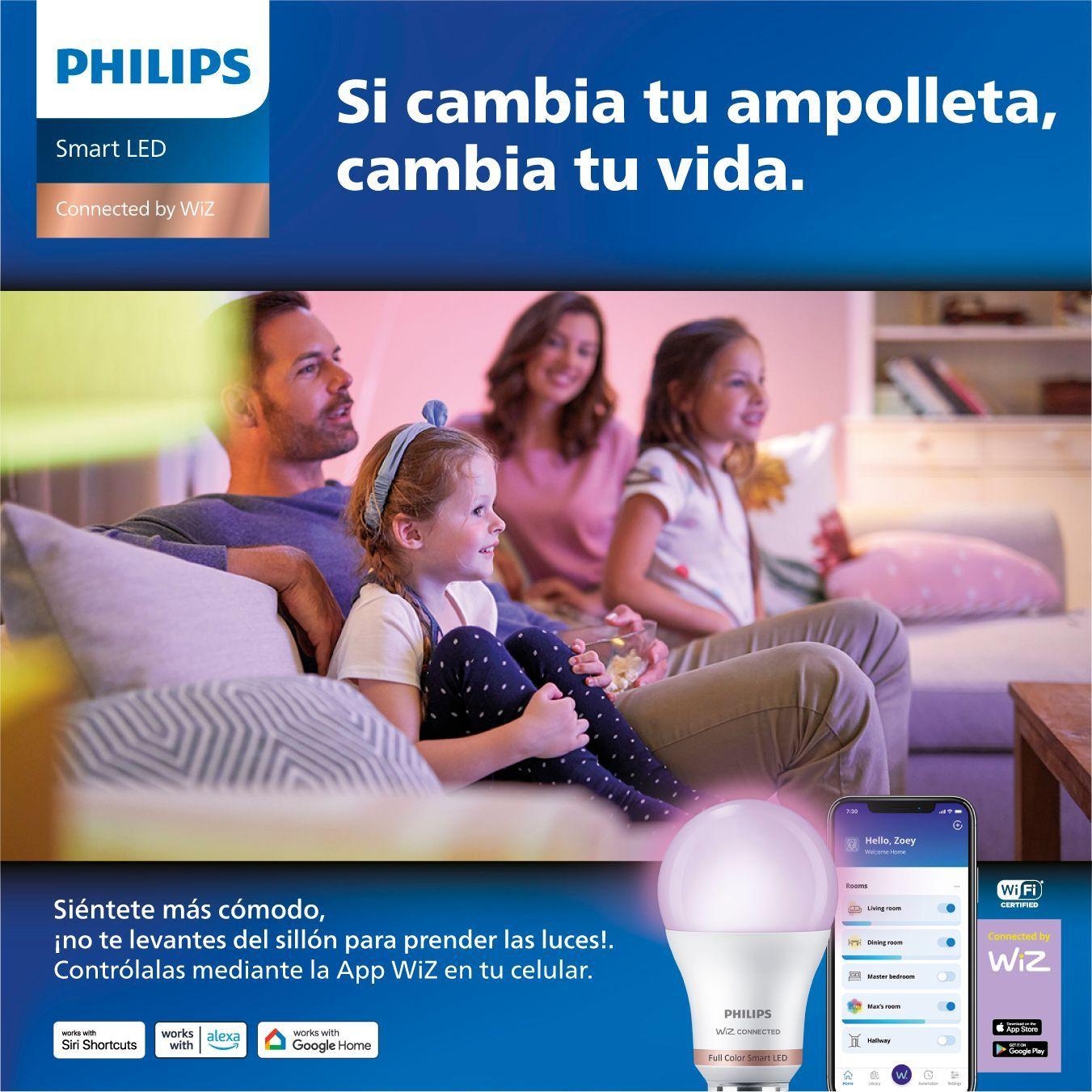 Ampolleta LED Philips Inteligente 8W E27 Millones de Colores-4