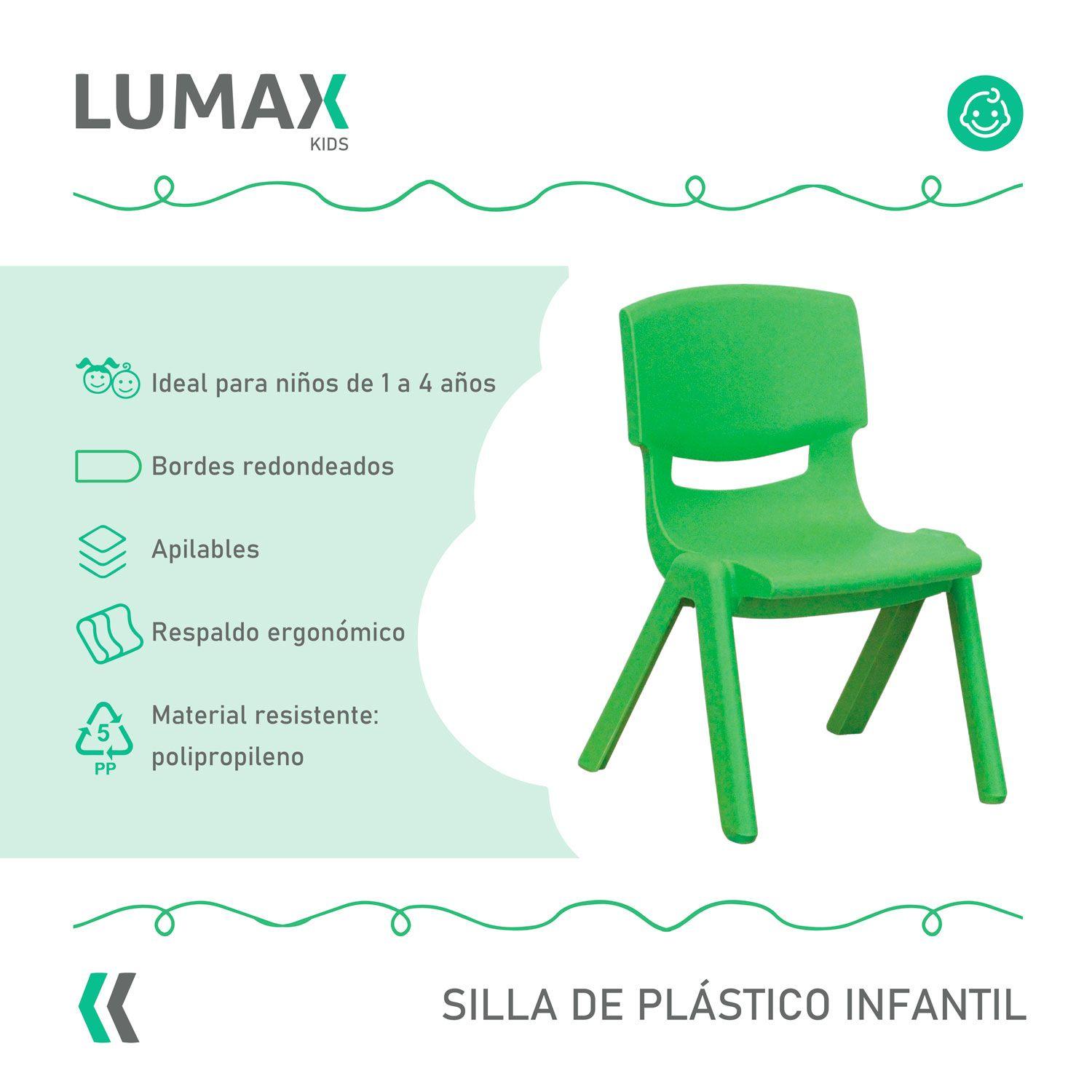 Silla de Plastico Infantil Hogar Jardin Niños MeTinca-1