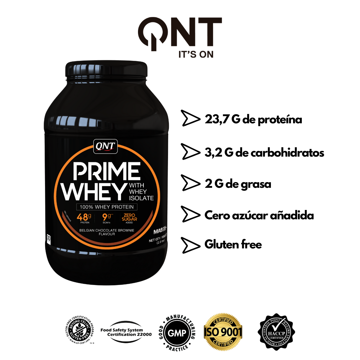 Proteína Prime Whey 908Grs Chocolate Brownie-2