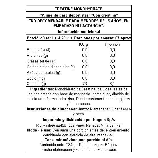 Creatina Monohydrate - 200 Comprimidos-2