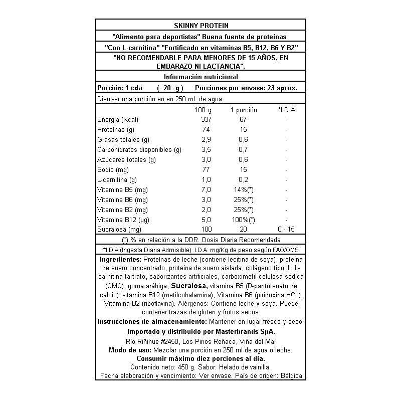 Proteína Skinny Protein 450Grs Vainilla-2
