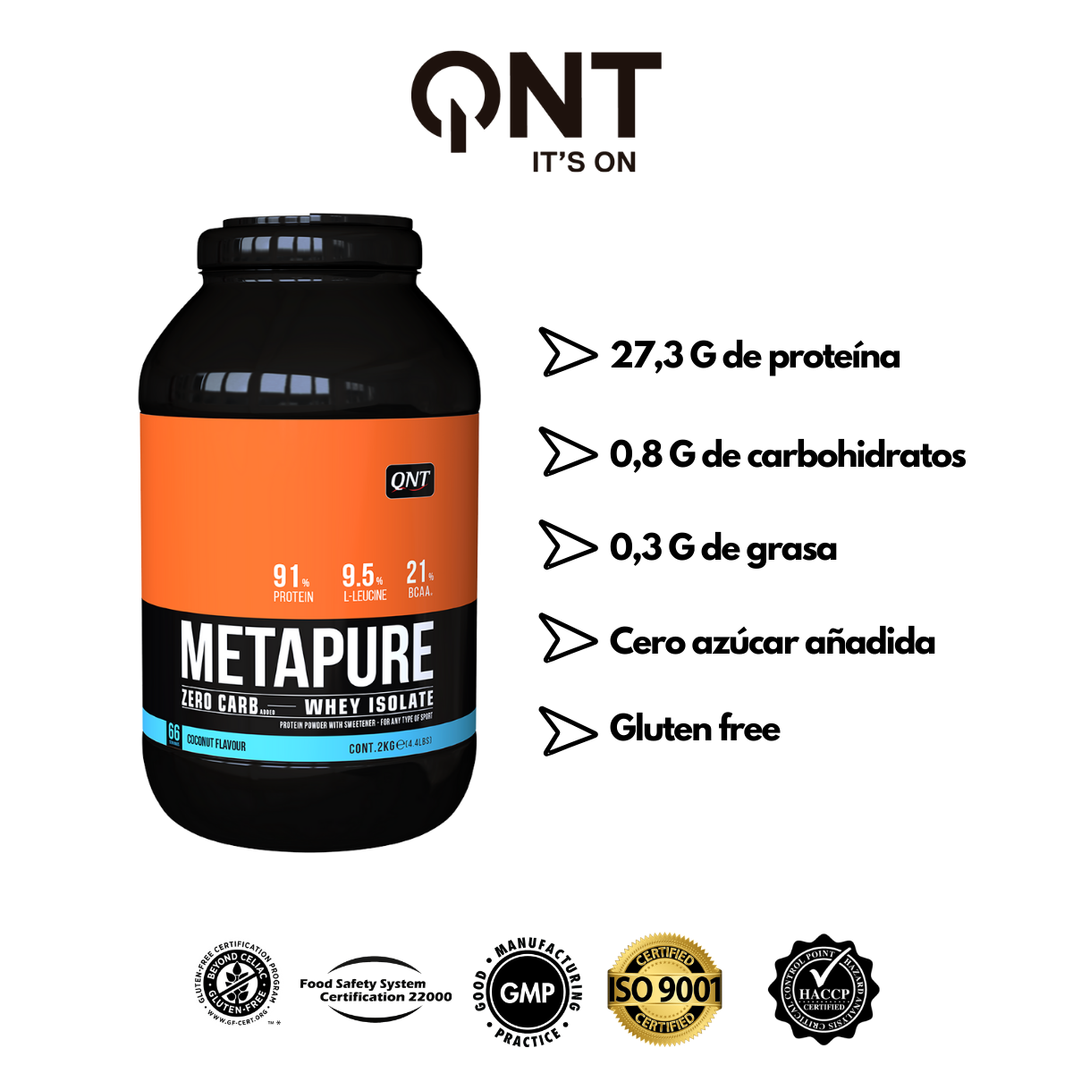Proteína Metapure Whey Isolate 2Kgs Coco-1