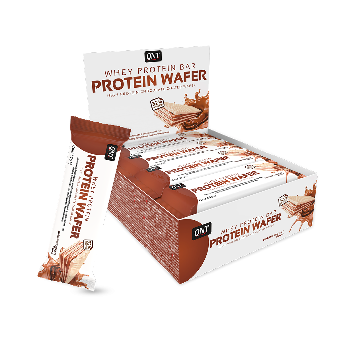 Caja 12 Barras Proteína Wafer Bar 35Grs Chocolate-2