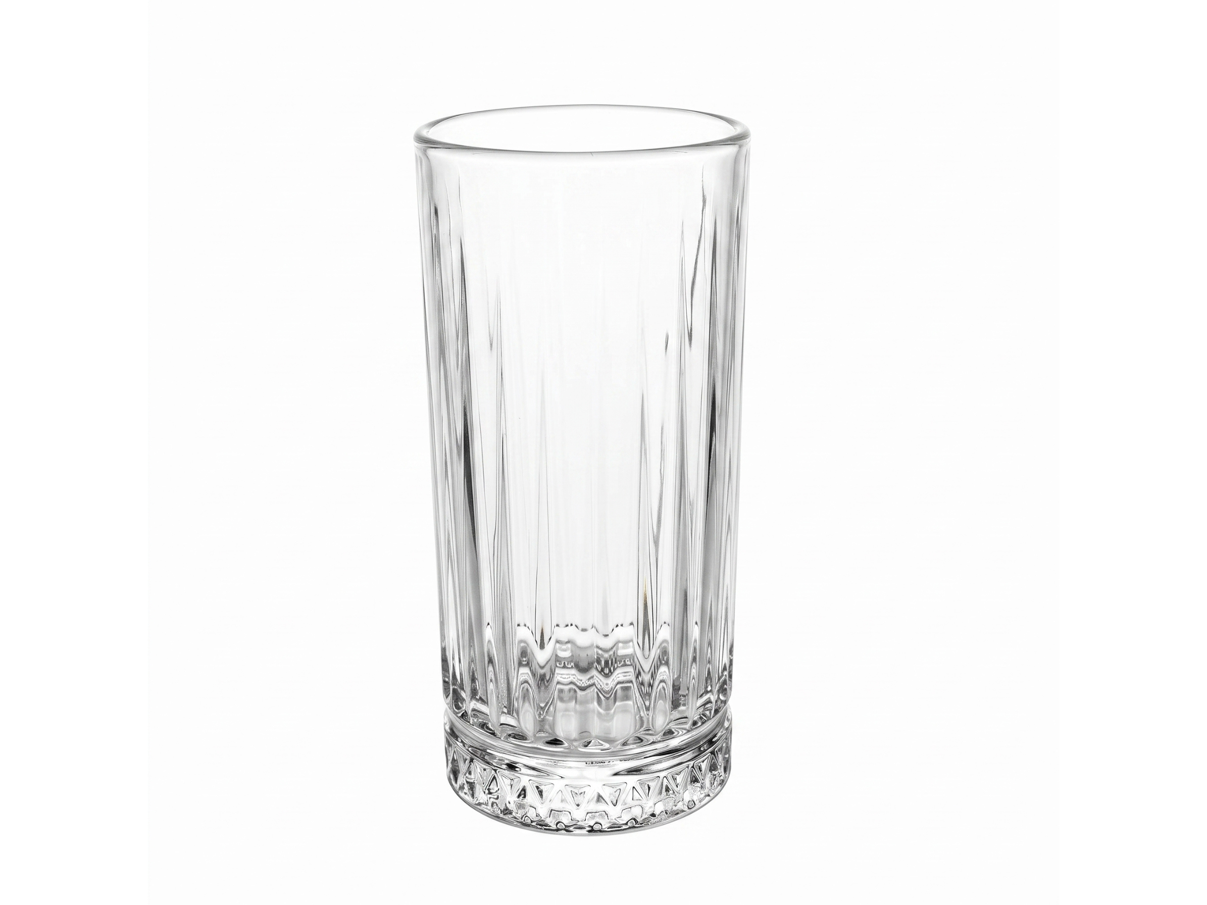 Set de 6 vasos de vidrio tallado de 280 ml-0