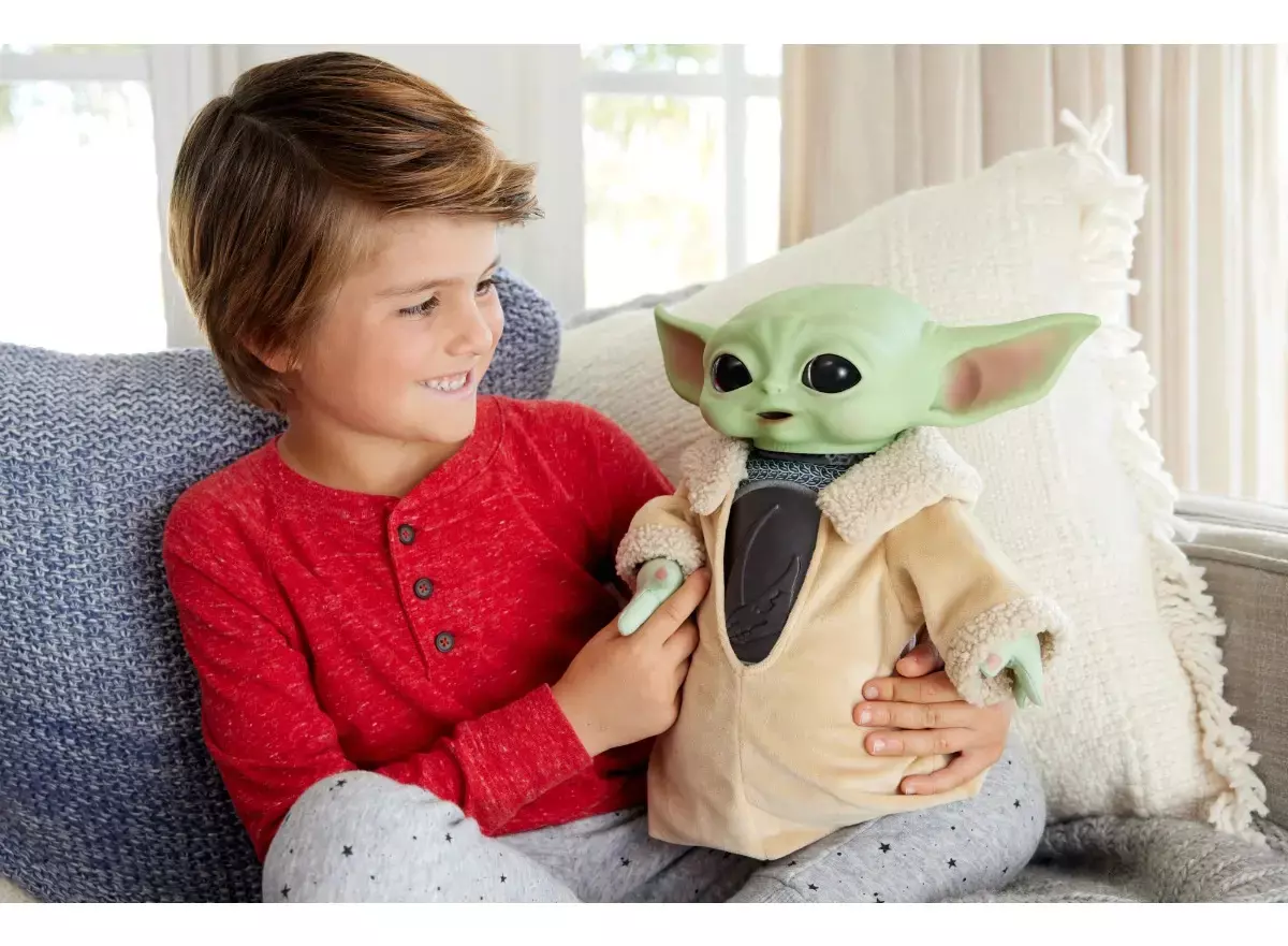 Peluche Baby Yoda Grogu Armadura Beskar Star Wars Mattel-5