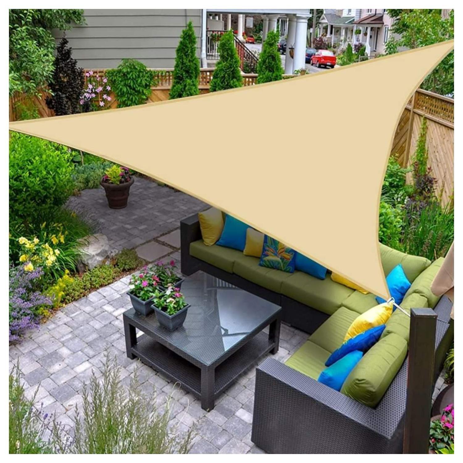 Toldo Vela Triangular 3x3x3 Mtrs Color Beig-3