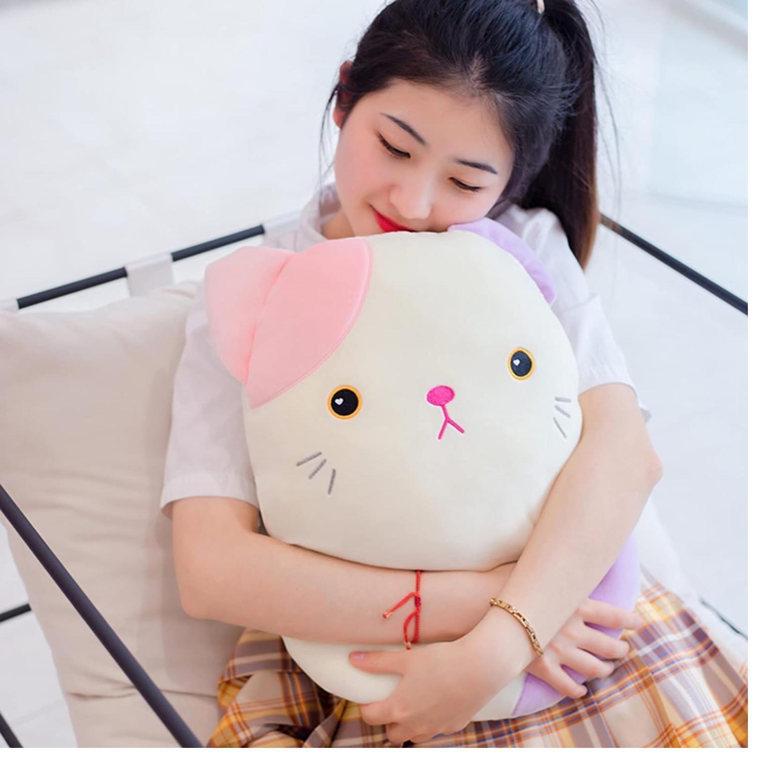 Almohada Suave De Peluche Gato-4