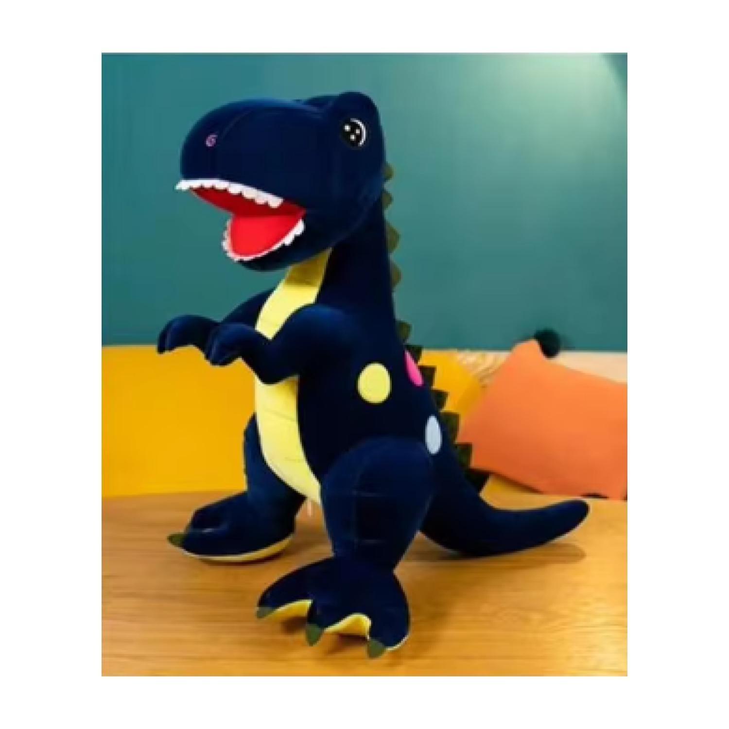 Dinosaurio T Rex Peluche 60 Cm Azul -2