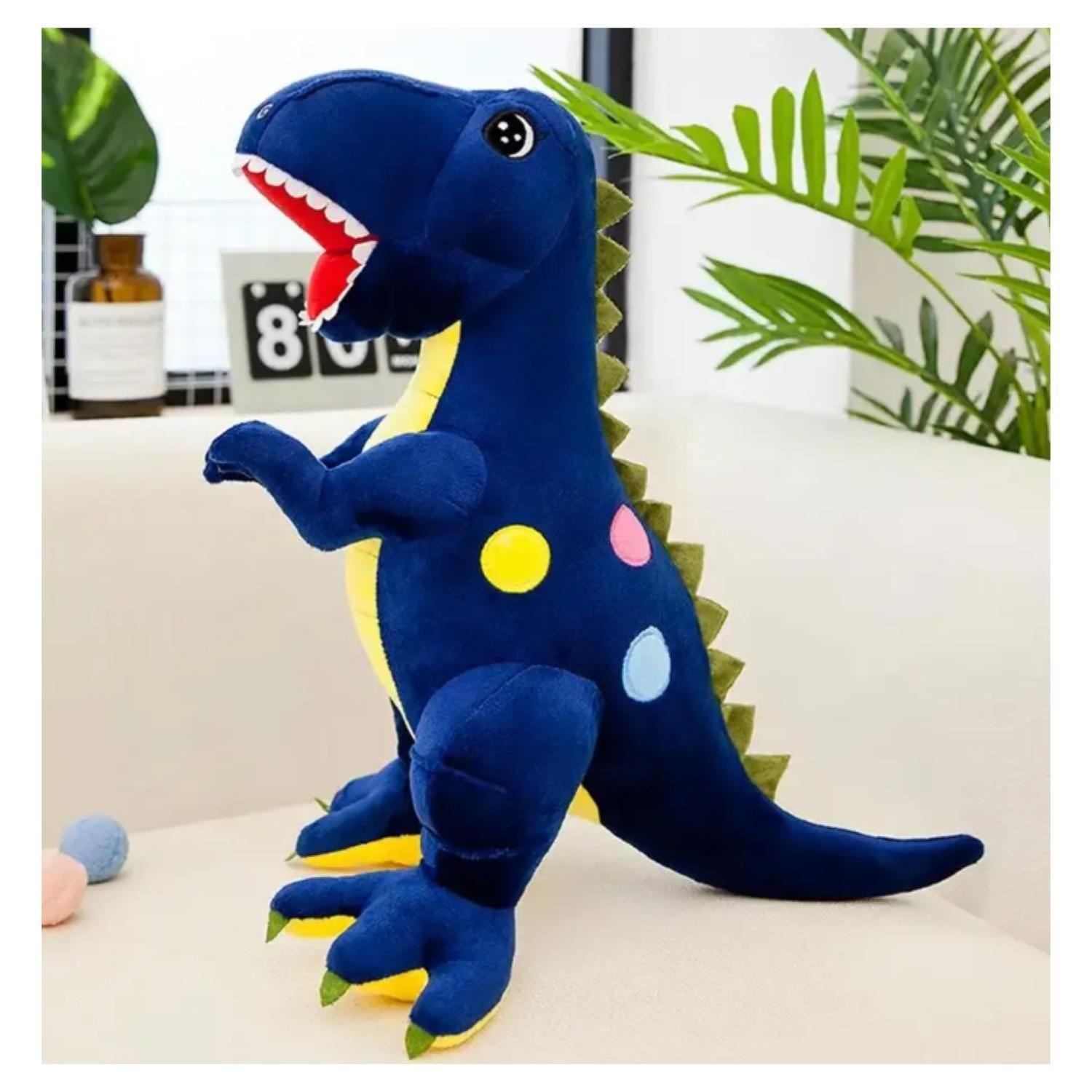 Dinosaurio T Rex Peluche 60 Cm Azul -3