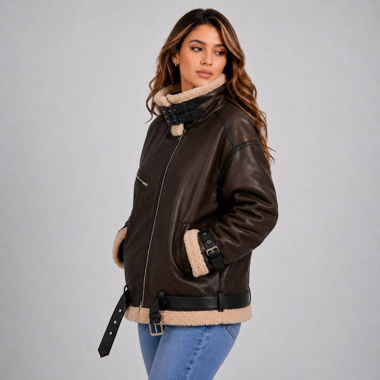 Chaqueta Aviadora Chiporro Ecocuero Agamuzado-1