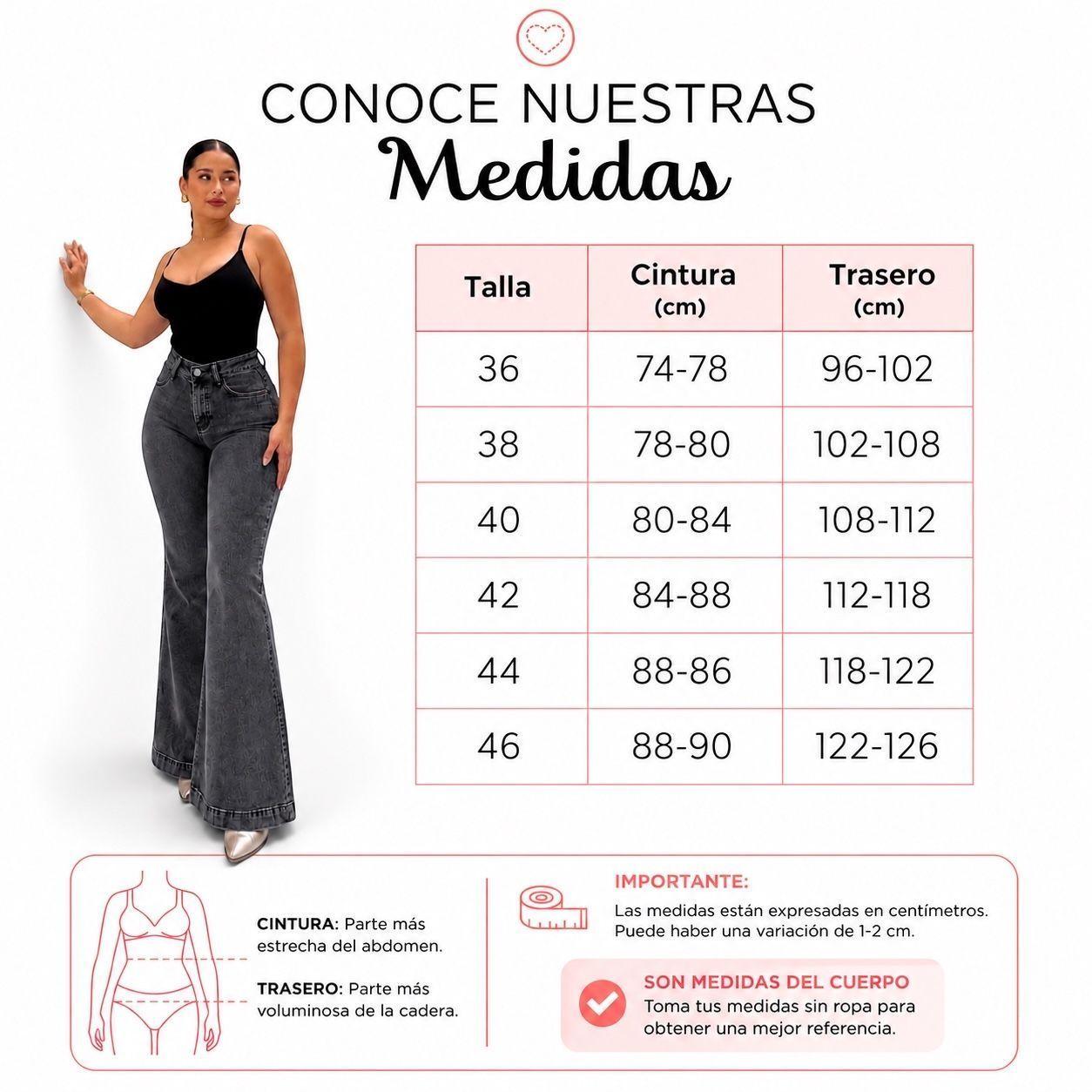 Jeans Mujer Recto Tiro Alto Push Up Doble V-6