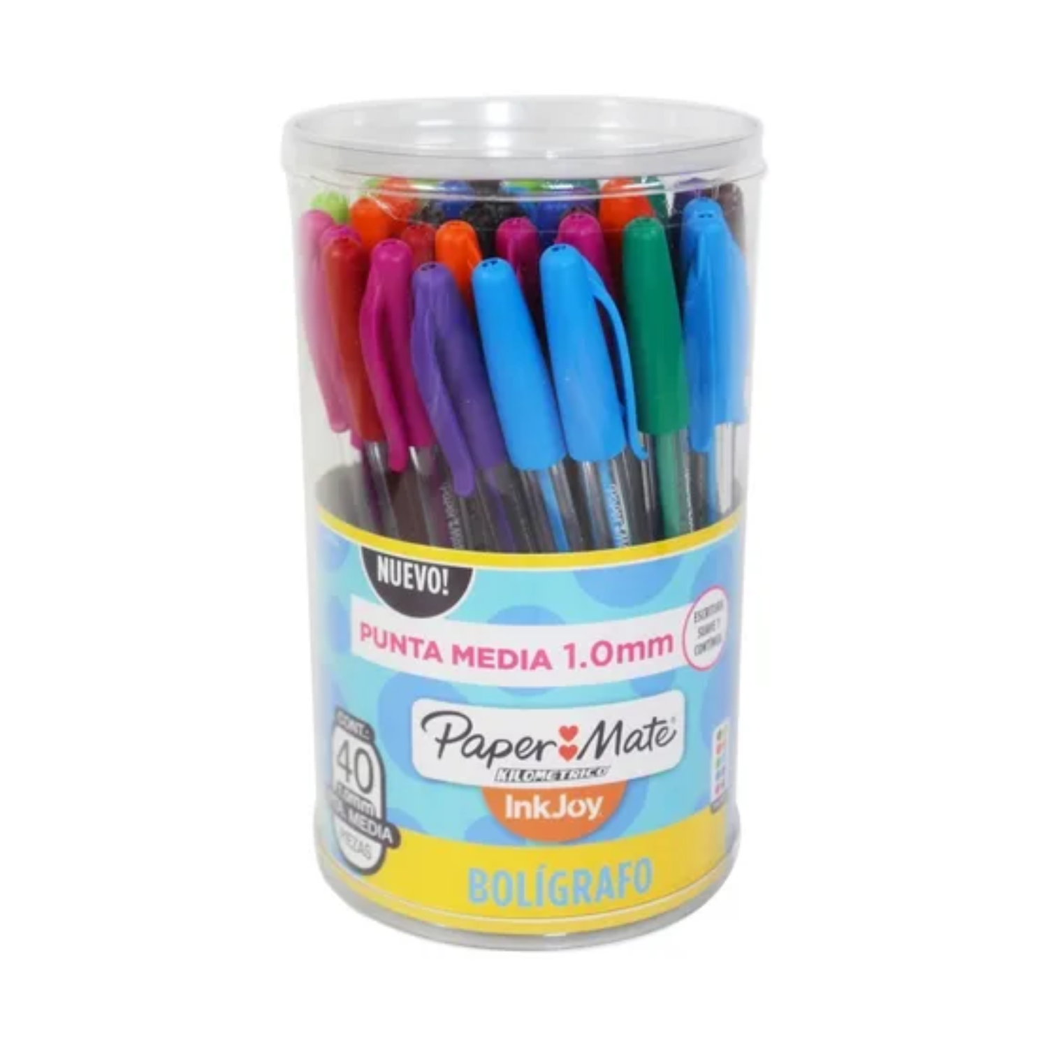 Set 40 Bolígrafos Inkjoy Papermate Punta Media 1.0 Surtido-0