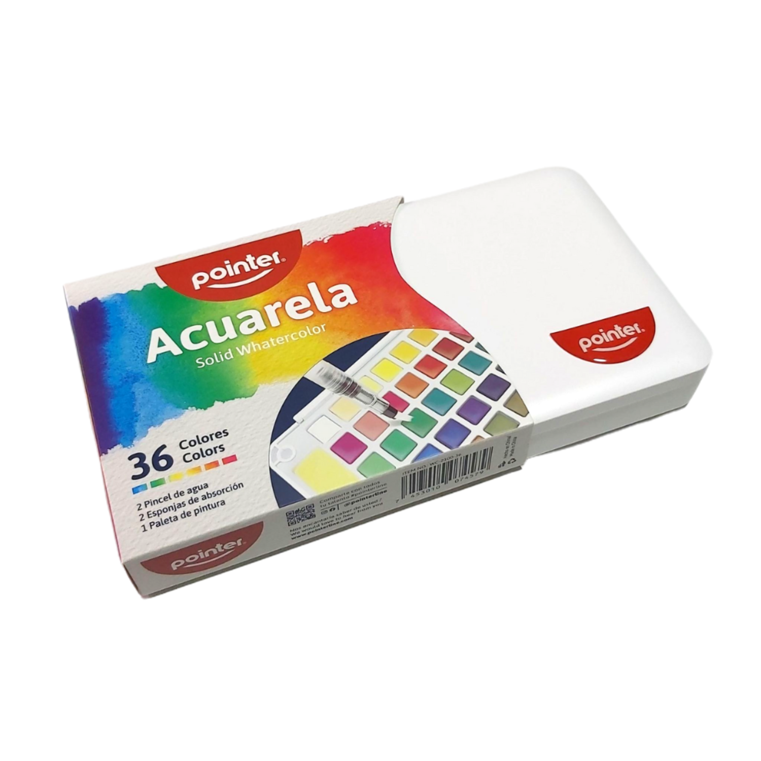 Set Acuarelas Pointer 36 Colores + 2 Pincel De Agua-0