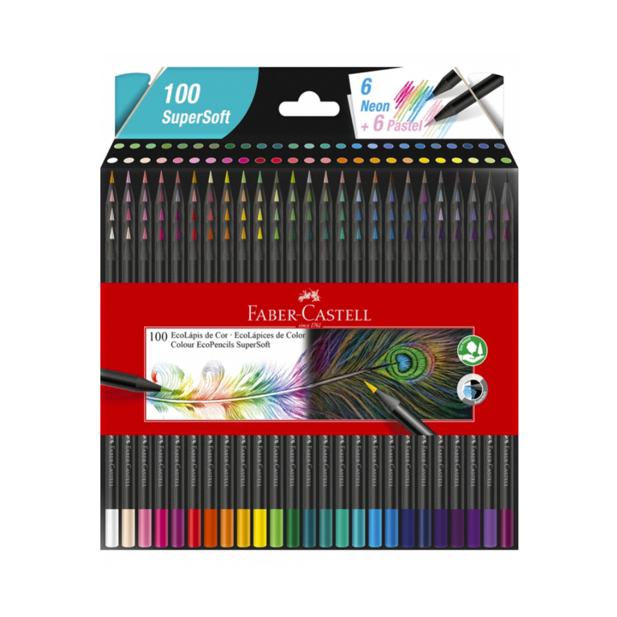 100 Ecolápices De Color Supersoft Faber-castell-0