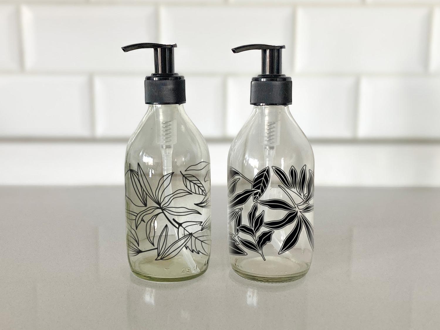 Dispensadores diseño Florales multiuso color Transparentes (2 Unidades) - 296 ml-2