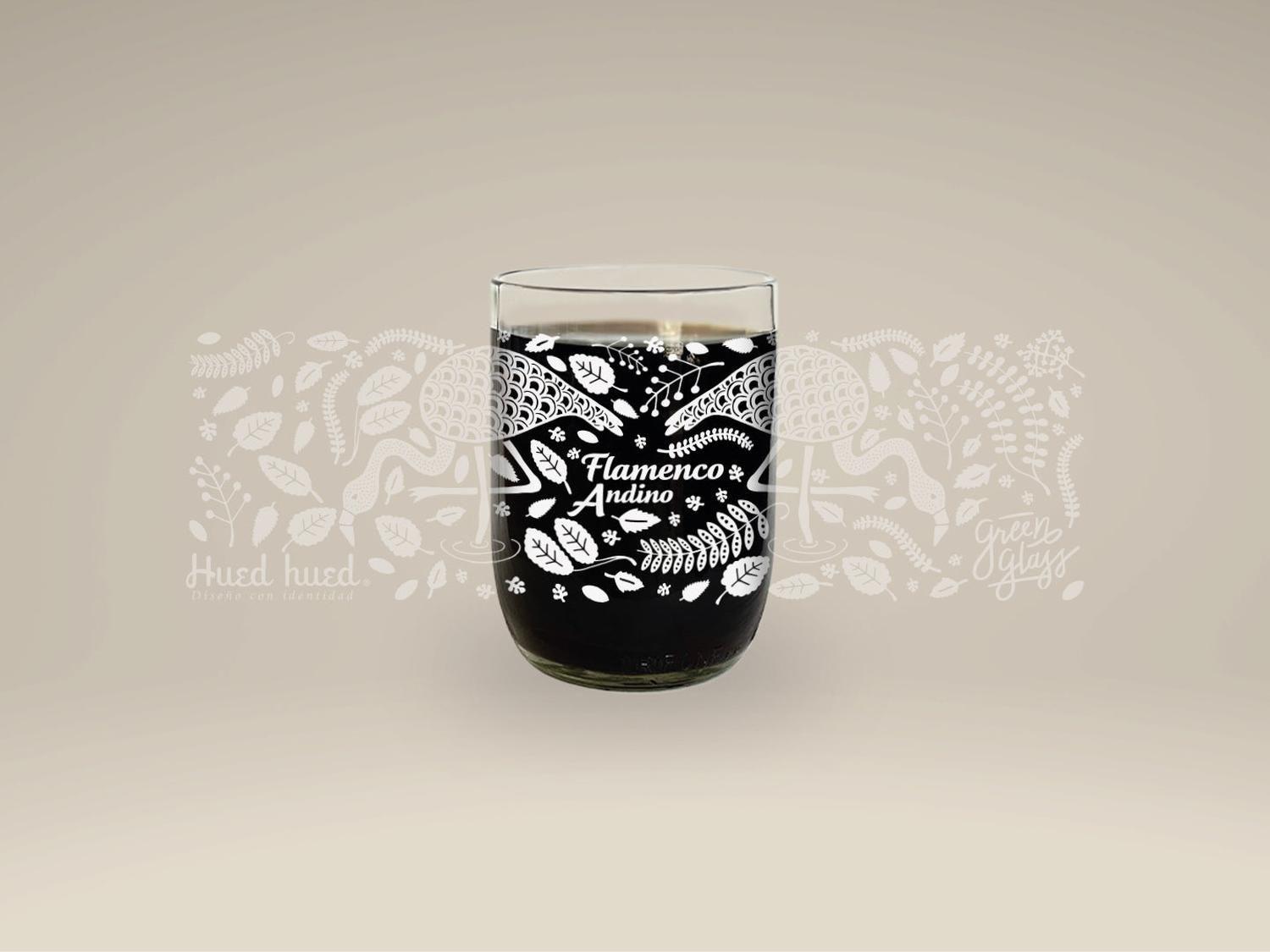 Aves de Chile Mini - Juego de 4 Vasos Green Glass-2