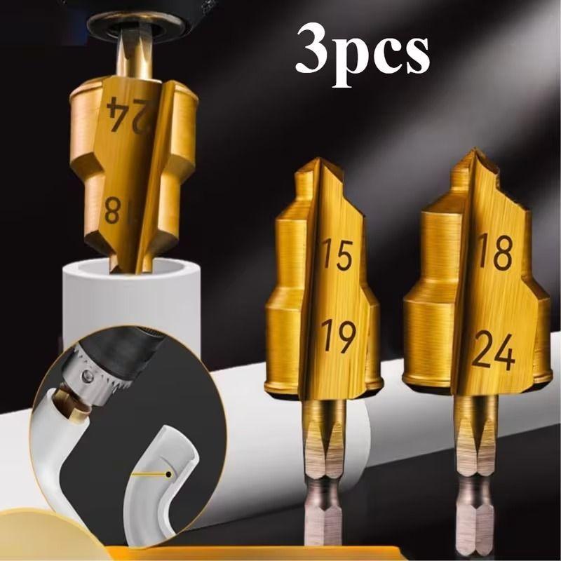 Broca Escalonada De Elevación PPR  Brocas  3pcs -2