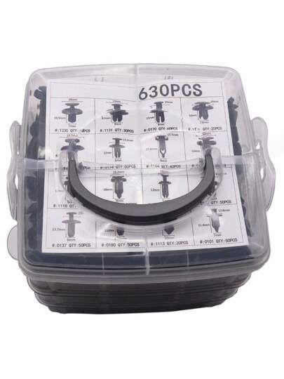 Kit 680 Clip Broche Retención Plástico Auto Lata Tapabarro-7