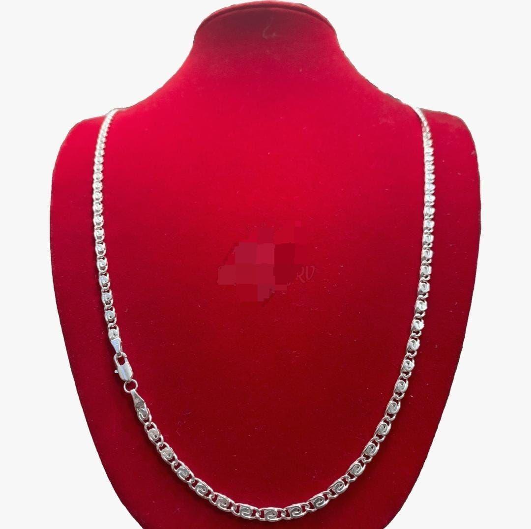 Cadena Plata Ley 925 Caracol 60 Cm Y 6 Mm Unisex.-3