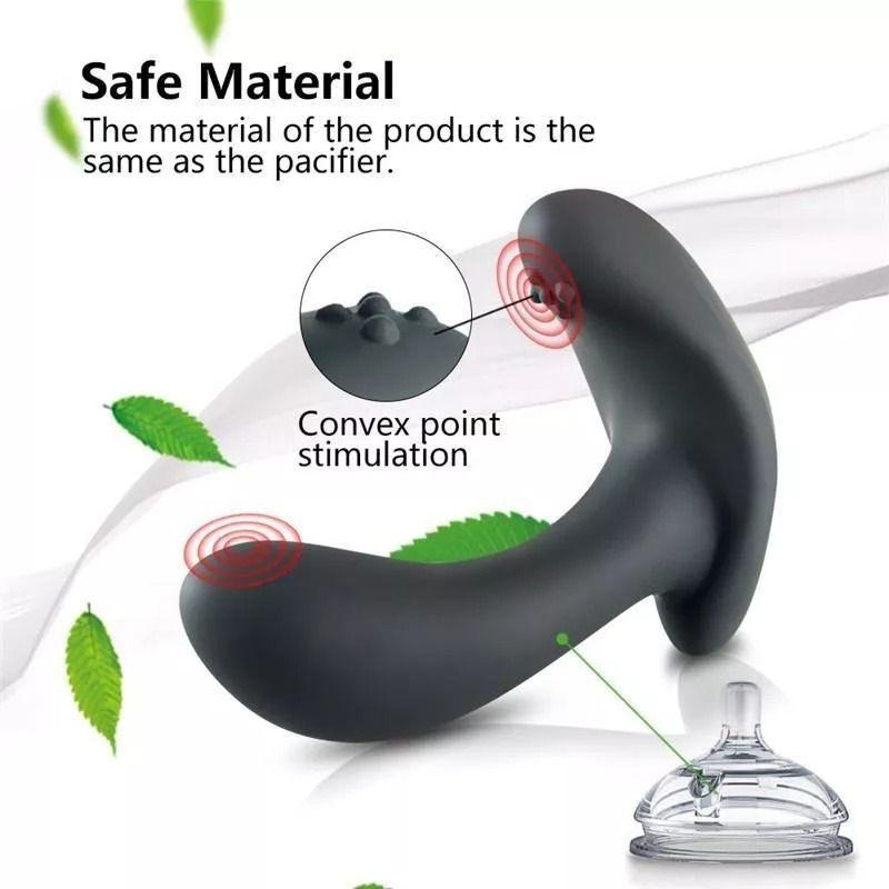 Masajeador De Próstata Dildo Vibrador Tapón Inflador -4