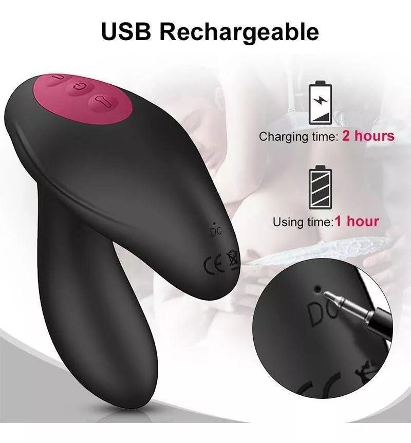 Masajeador De Próstata Dildo Vibrador Tapón Inflador -7