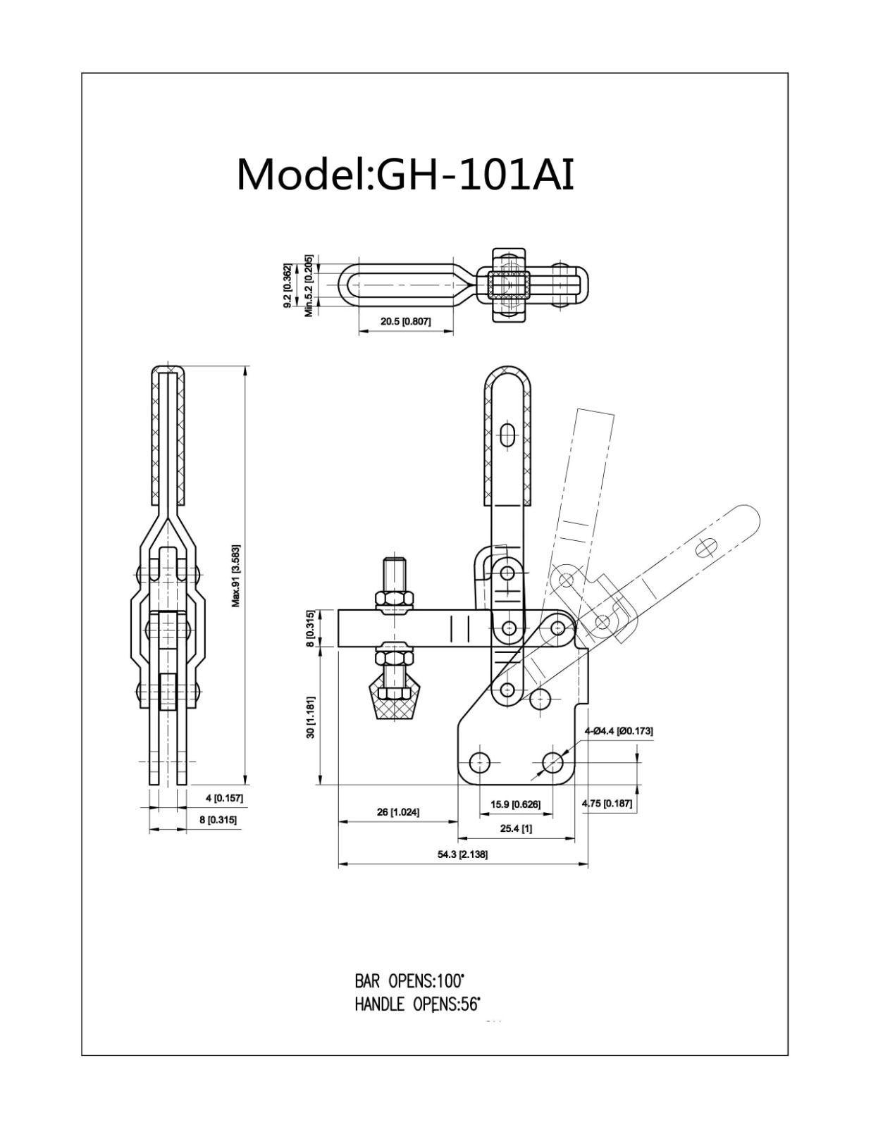 Abrazaderas De Palanca GH-101-A De Liberación Rápida 12 pcs-4