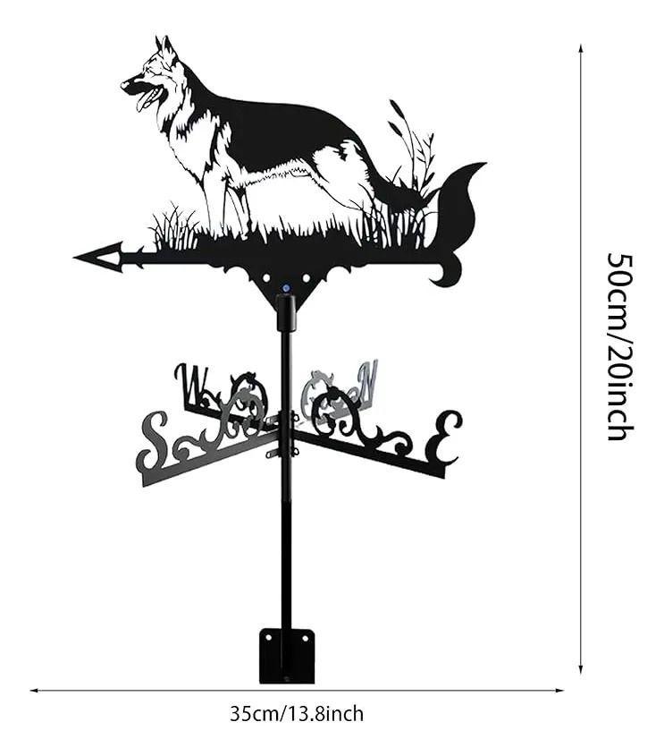 Veleta De Metal Con Soporte Para Techo-1