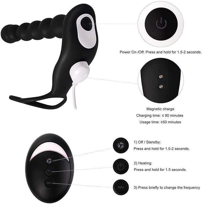 Vibrador Próstata Masculino Vibrador Anal Plug-3