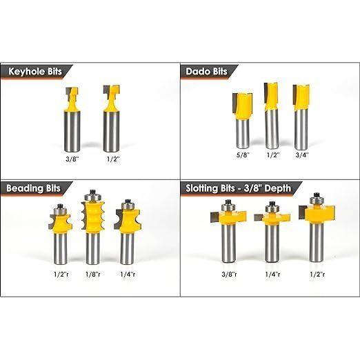 Set de Brocas Para Fresadora Vástago de 1/4, 70 Piezas.-3