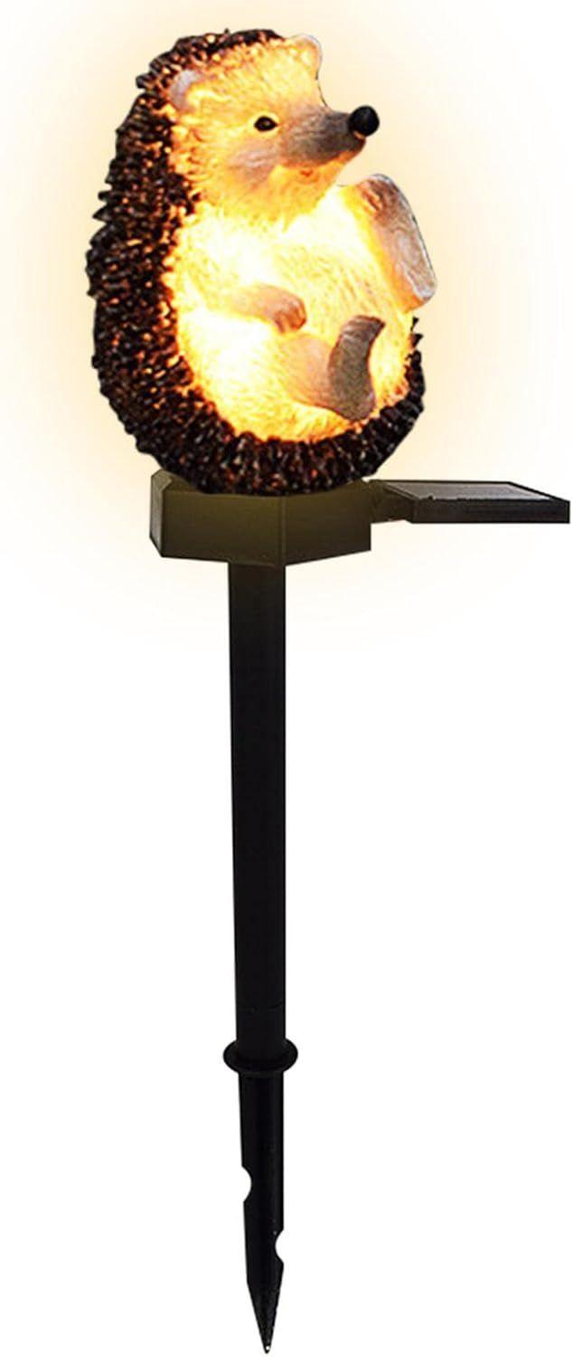 Lámpara Solar Estatua de Erizo Impermeable Para Exteriores Adorno De Resina-5