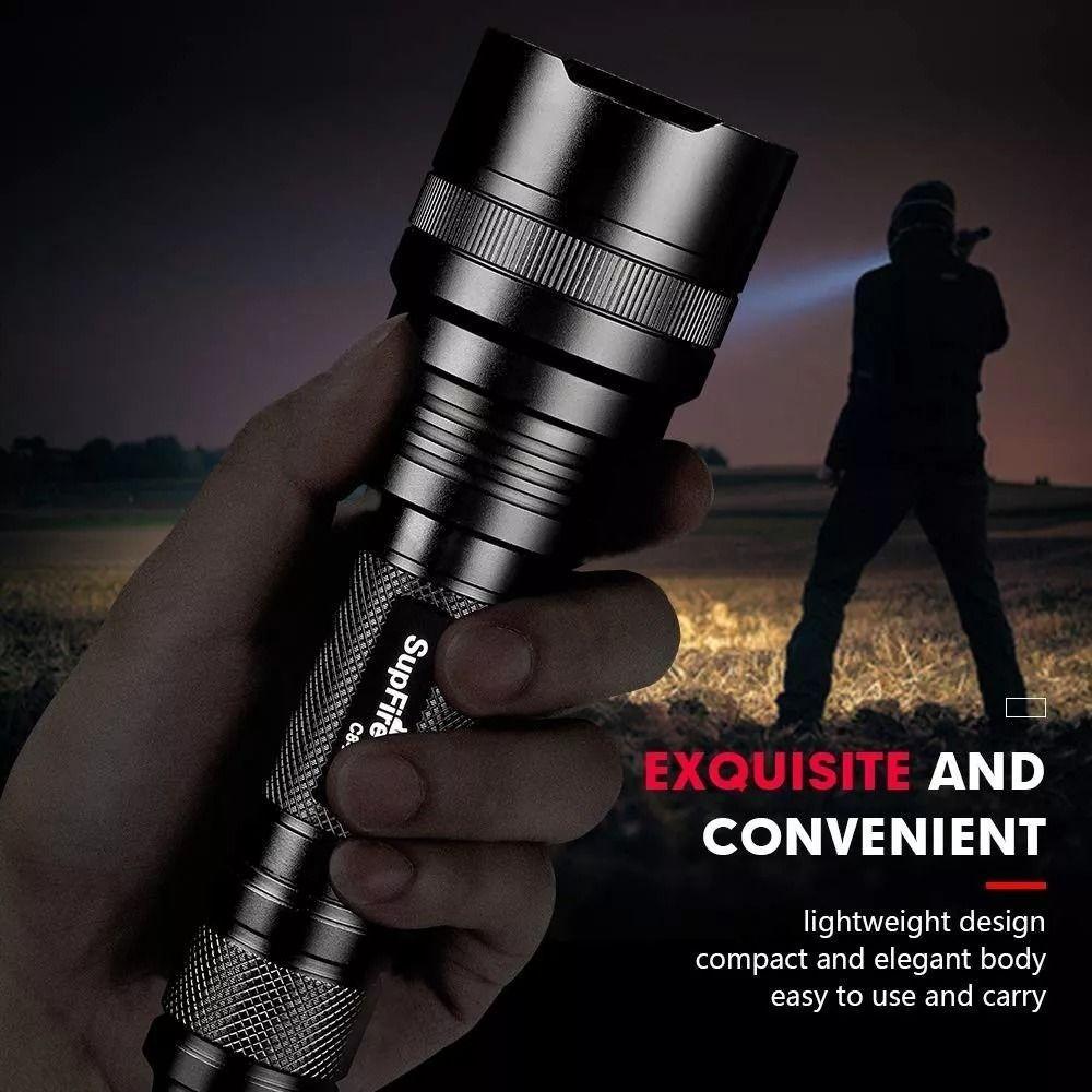 Linterna Superfire Táctica C8-R5 Led Para Caza-4