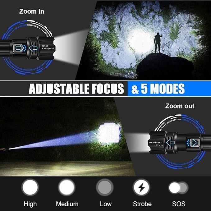Linterna Táctica Militar Led Recargable Usb 100000lm-1