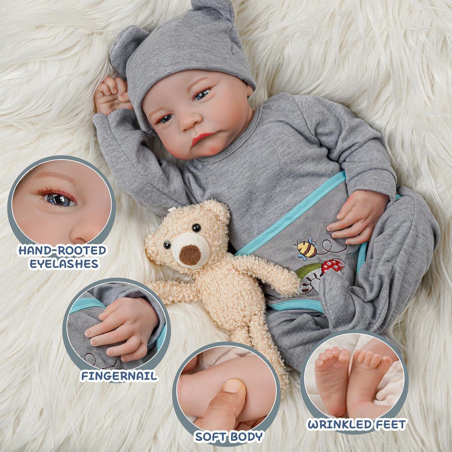 Muñeca Bebé Resborn Realista De Silicona 40 cm-4