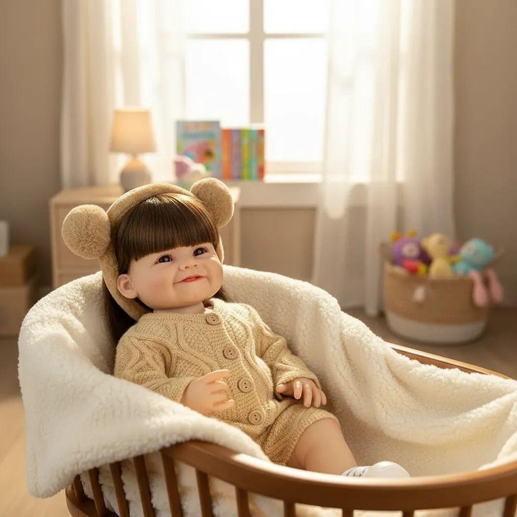 Muñeca Bebé Resborn Realista De Silicona 55 cm-2