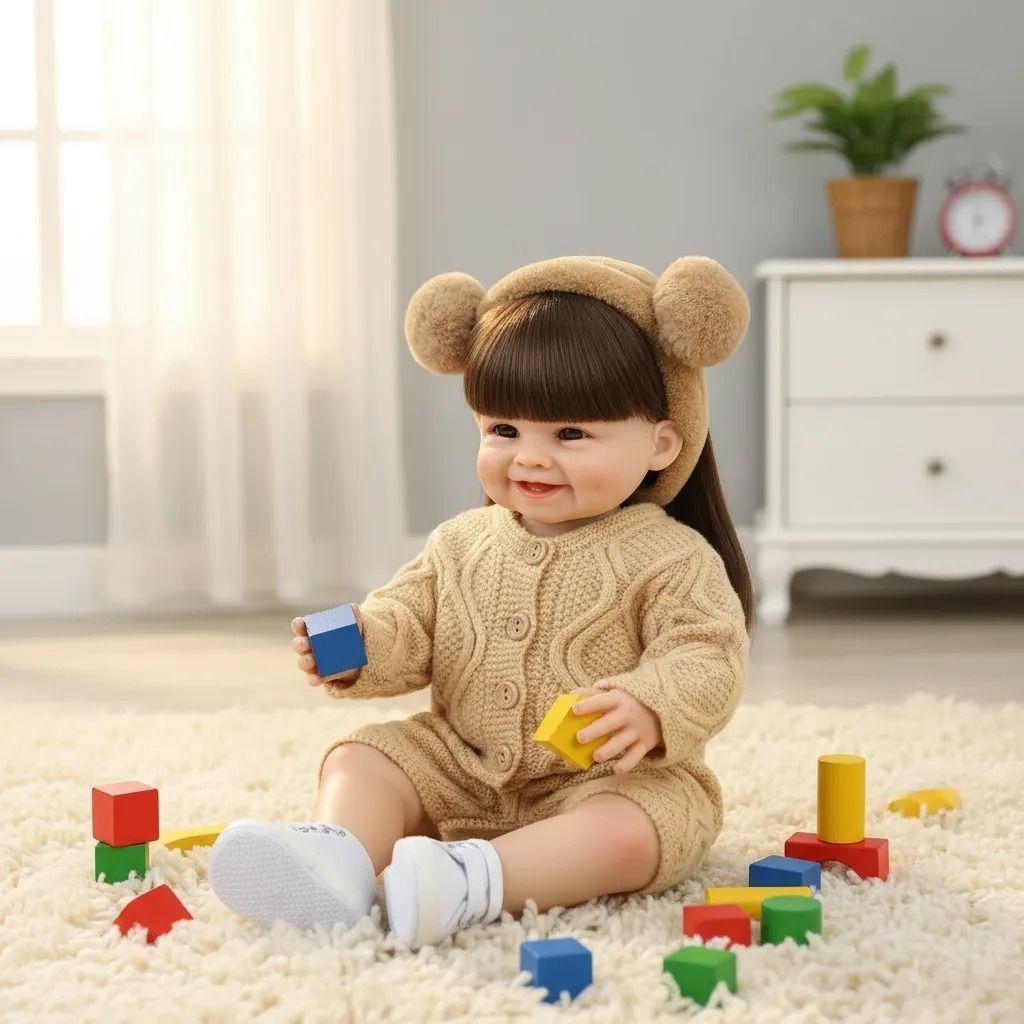 Muñeca Bebé Resborn Realista De Silicona 55 cm-3