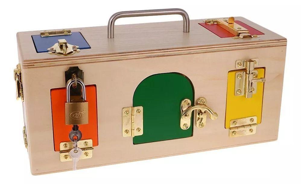 Caja De Madera Sensorial Montessori.-2