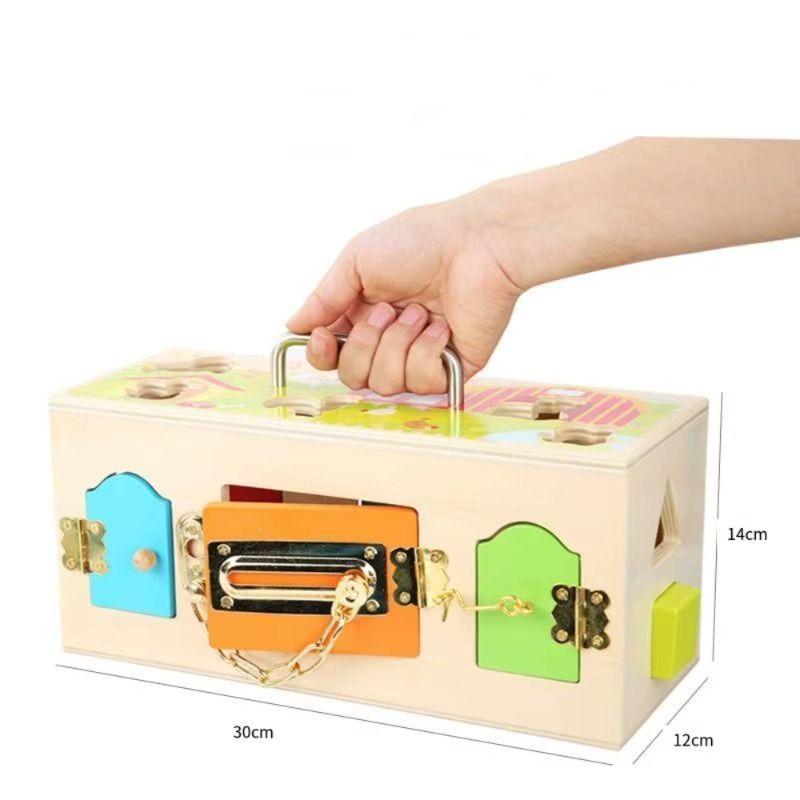 Caja De Madera Sensorial Montessori.-3