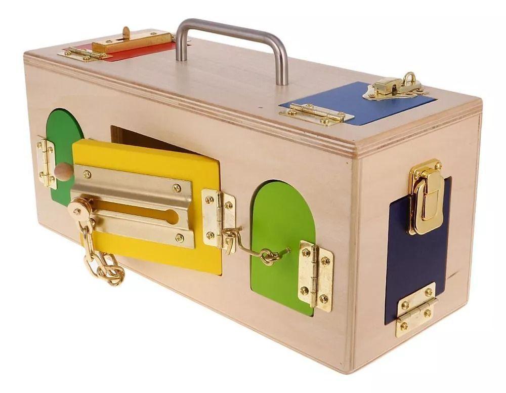 Caja De Madera Sensorial Montessori.-4