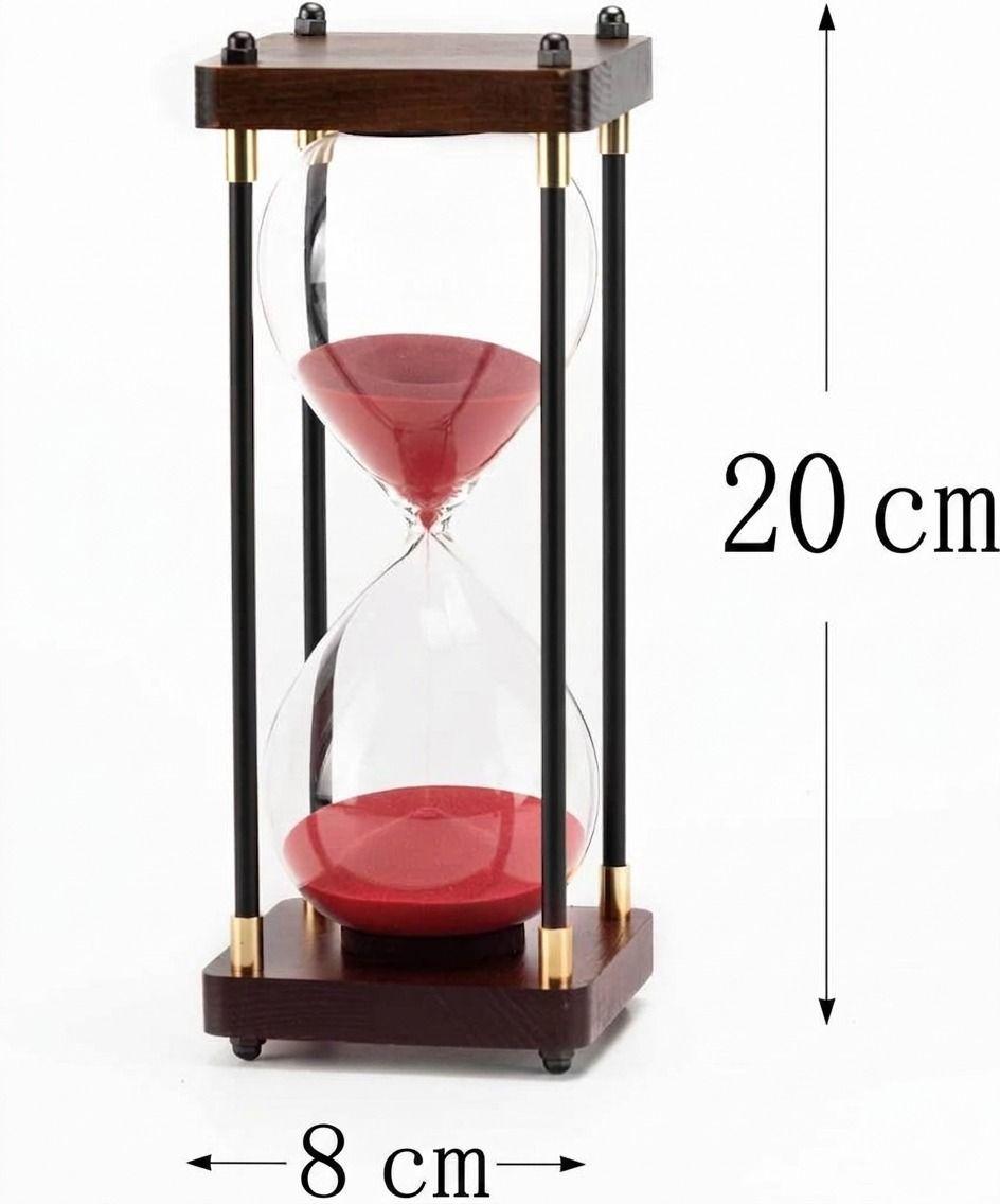 Reloj De Arena De Vidrio Con Marco De Madera 30 Minutos-1