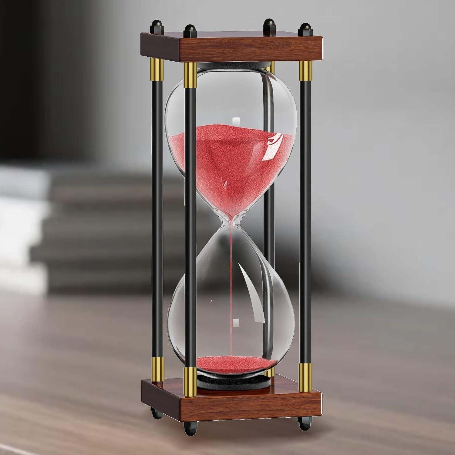 Reloj De Arena De Vidrio Con Marco De Madera 30 Minutos-5