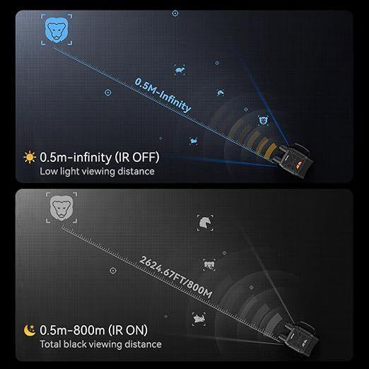 Binocular De Visión Diurna Y Nocturna Alta Definición Negro-4