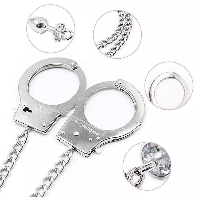 Esposas De Metal Con Plug Anal Sexy-5