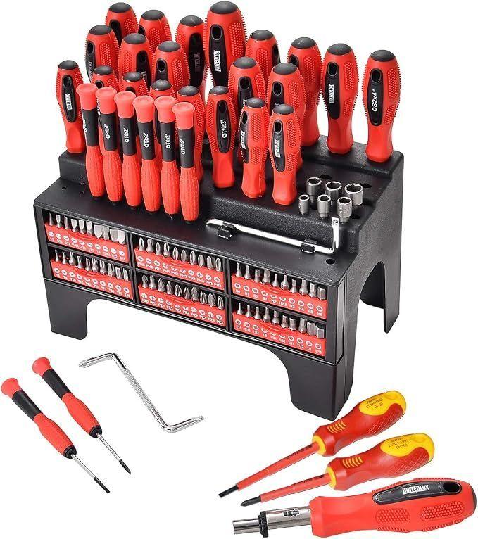 Set De Destornilladores Y Puntas Magn ticas 100 Pcs-0